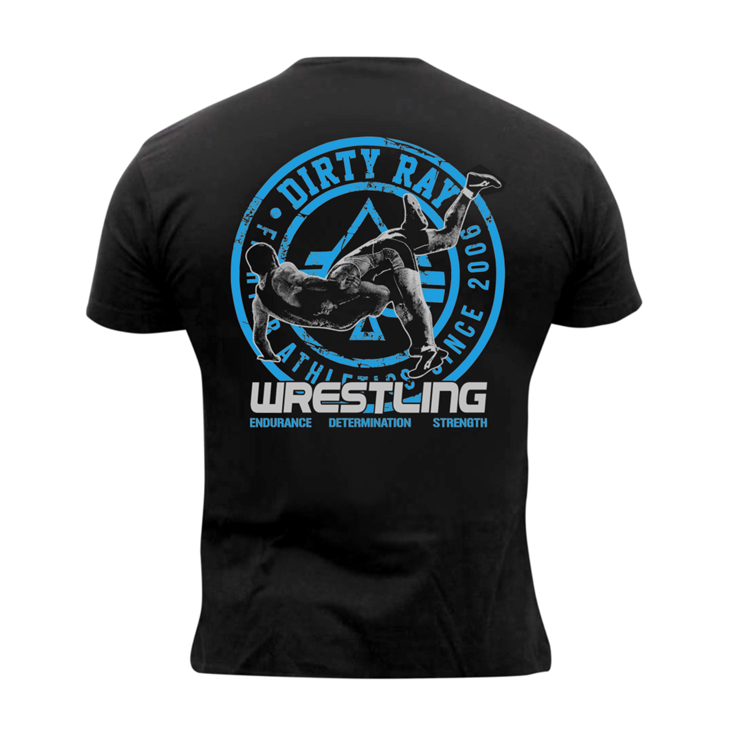 Dirty Ray Martial Arts Wrestling Men's Short Sleeve T-Shirt DT14C (XL) Black