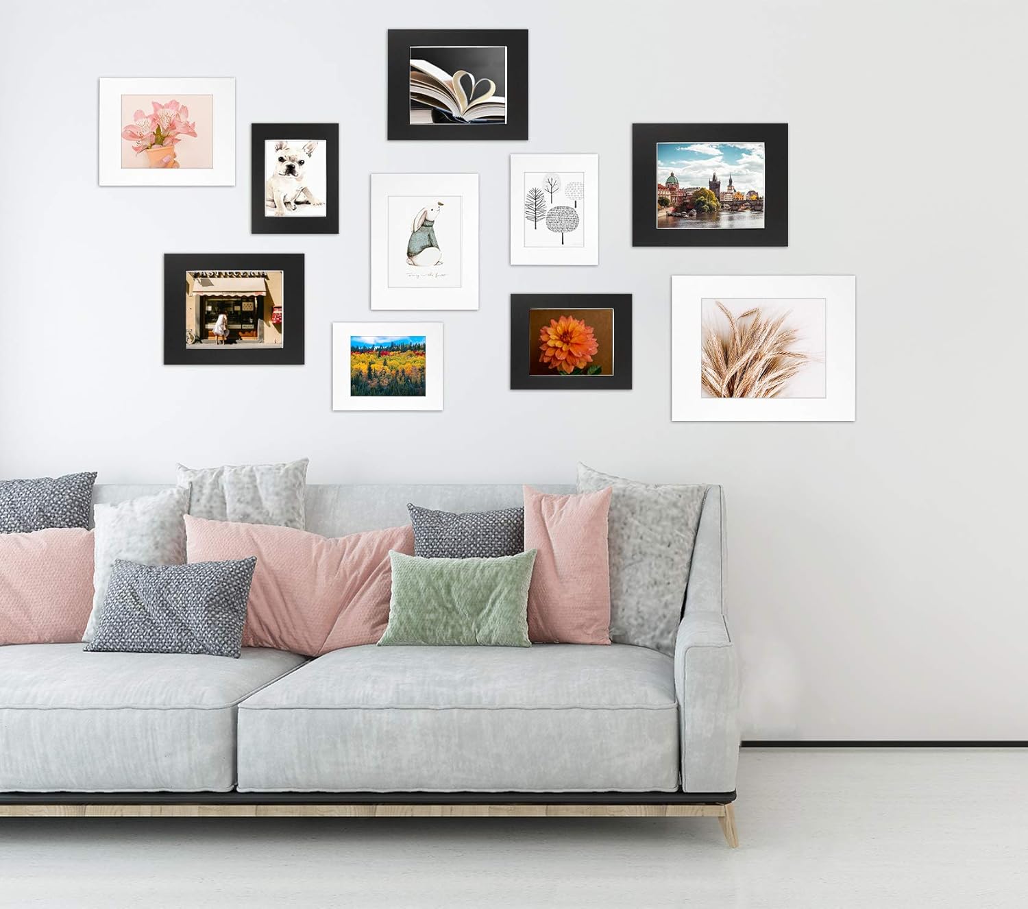 Golden State Art, 25 Pack 8x10 White Photo mat for 5x7 Photo, Thick Cardstock Frame, Pre-Adhesive Mat with Backing Board, Include 25 Clear Bags, Acid Free, For Photo Storage, Display And Mailing