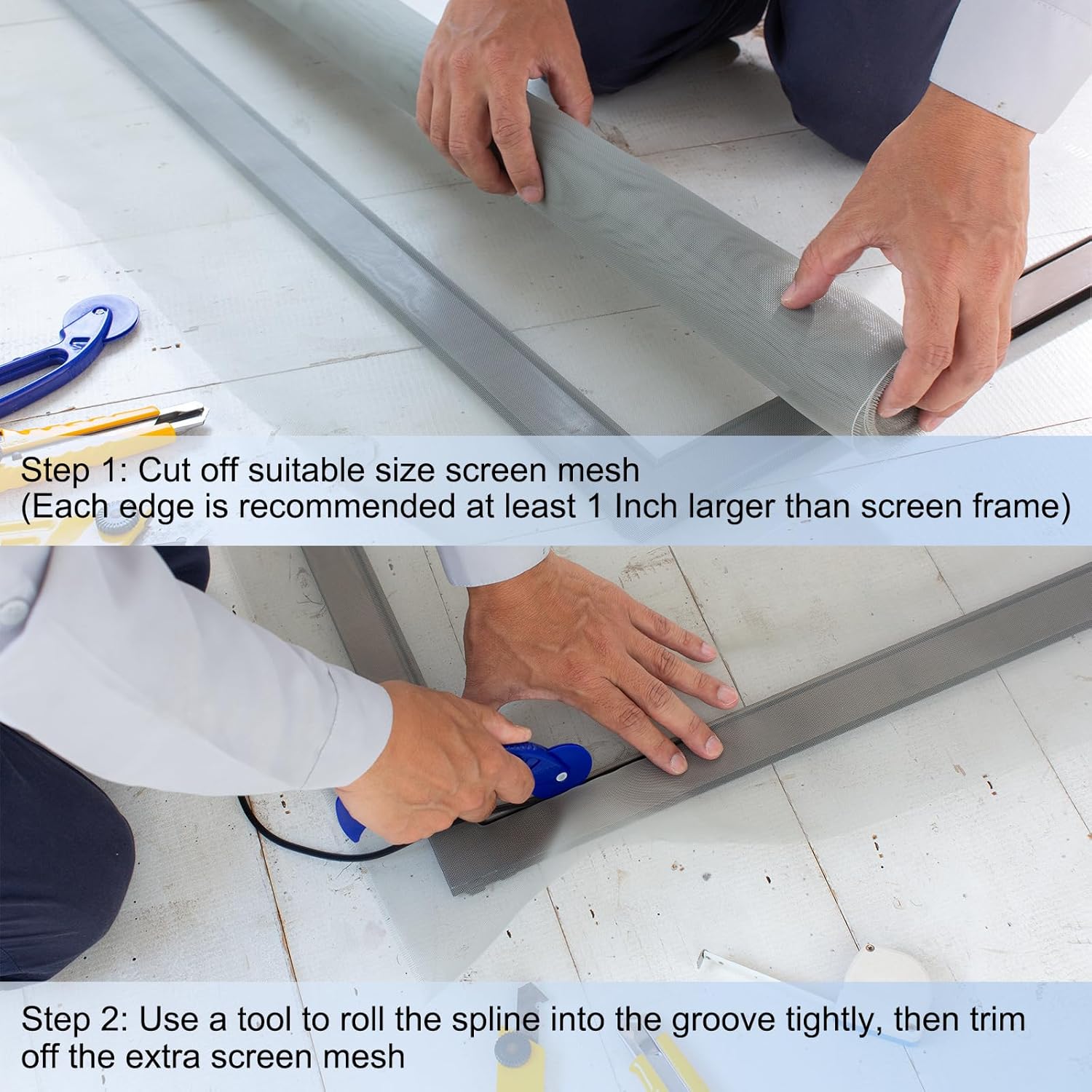 uxcell Screen Spline, 0.16"x300FT Round Window Screen Repair Retainer Spline for Door Window Screens Replacement, Black