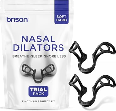Brison Nasal Dilators for Breathing and Sleeping 2 Pack | Anti Snoring Nose Vents Better Sleep Easier Breath Stuffy Nose Relief Airflow Expander Nostril Opener Soft/Firm