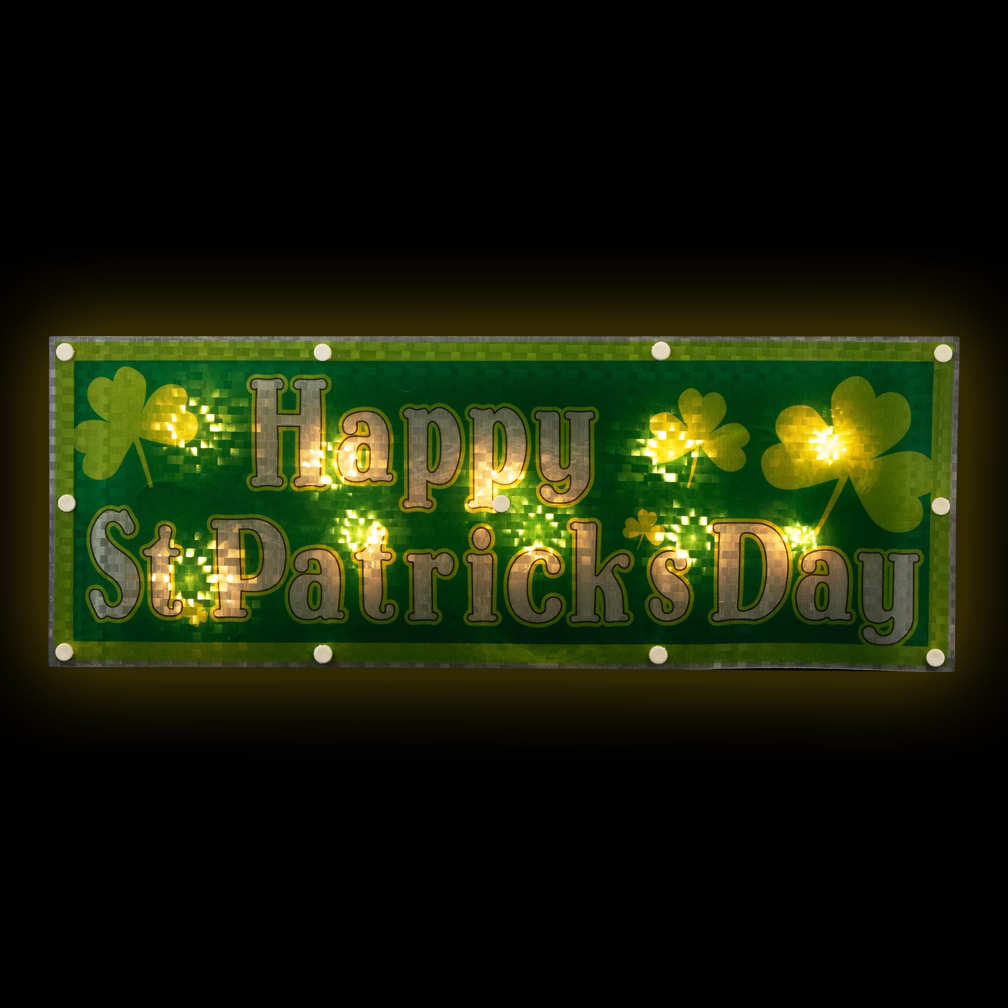 Lighted Holographic Happy St. Patrick's Day Window Decoration - 17