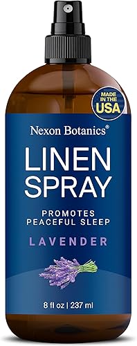 Spray de lino lavanda de 8 onzas líquidas  Refrescante de tela y almohada en aerosol para ropa de cama, sábanas y habitaciones  Soothing Room Mist