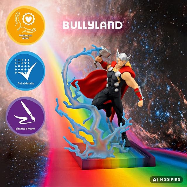Foto 2 de 3 de Bullyland - Thor de los Vengadores de Marvel, Figura de Juguete, decoración y pequeño Regalo para niños…