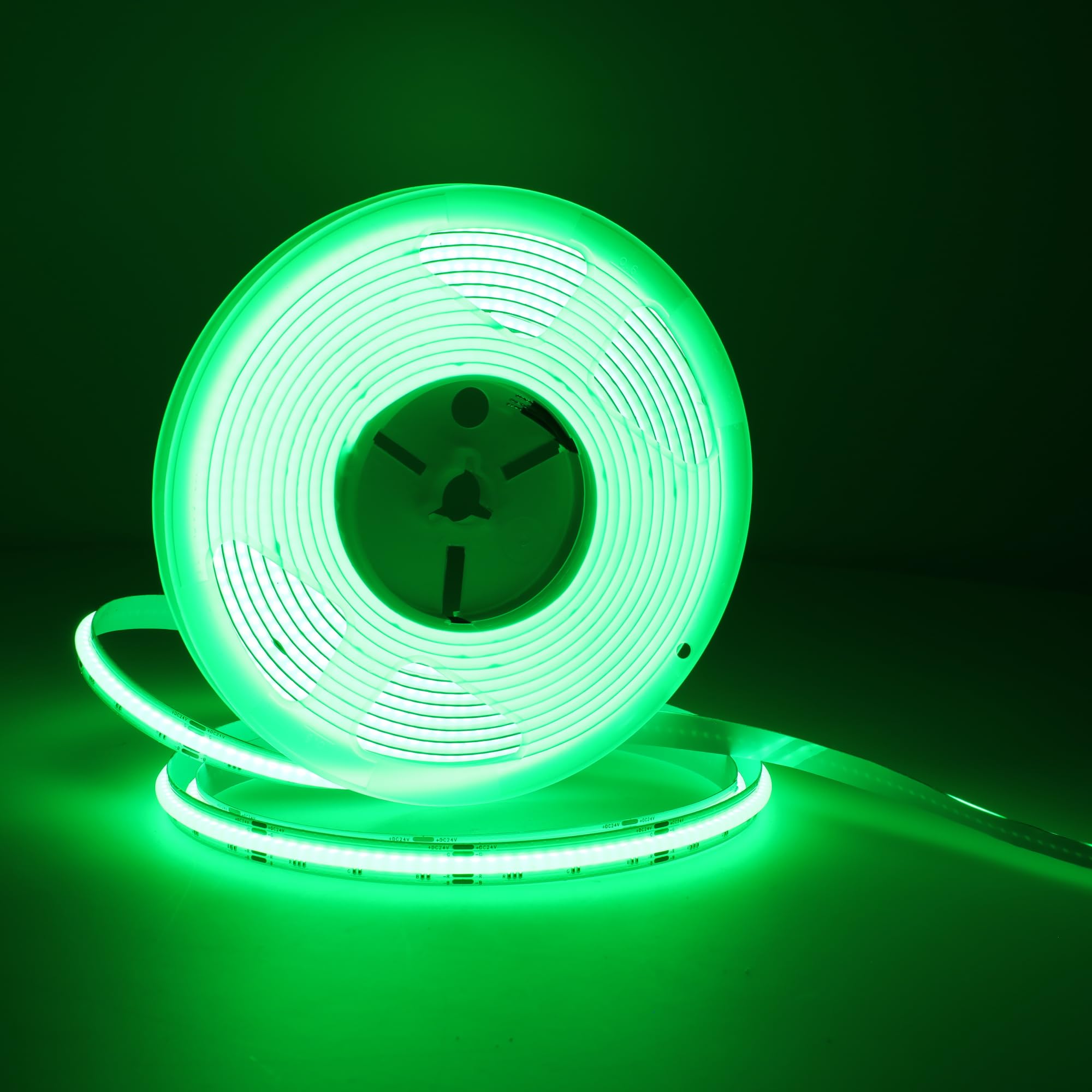Jandei Taśma LED COB RGB 24 V 15 W, 4200 diod LED, do użytku w pomieszczeniach IP20, podstawa samoprzylepna, cięcie co 5 cm - szerokość 10 mm, długość 5M