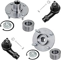 Vista 147 de Detroit Axle - Kit de suspensión de 14 piezas para Jeep Liberty 2006-2007, 2 cubos de rodamiento de ruedas, 2 brazos de control superior, 2 rótulas