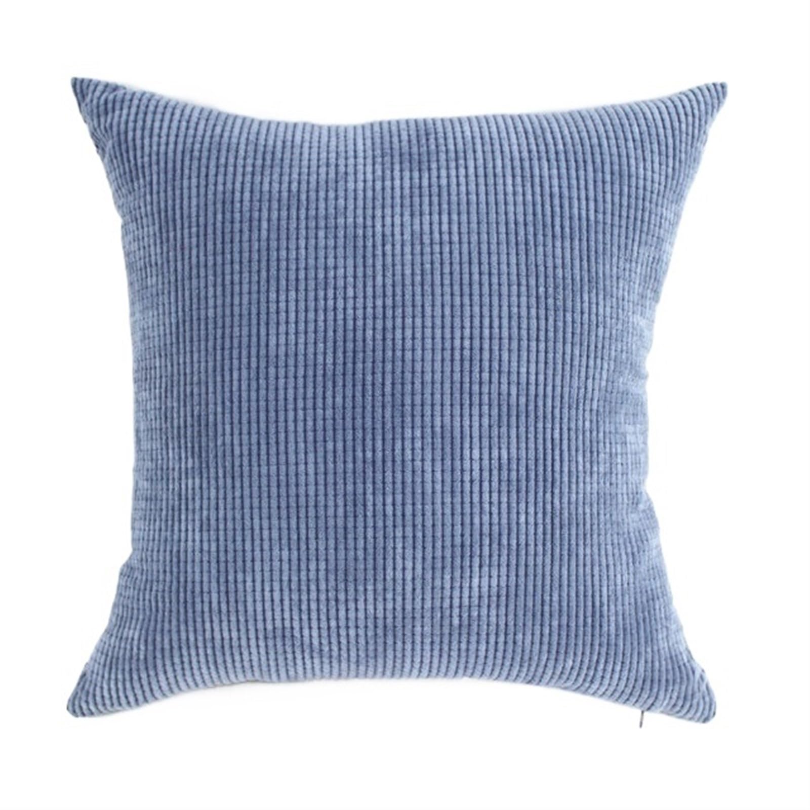 Housses de coussin en velours côtelé 70x70 cm couleur unie pour salon