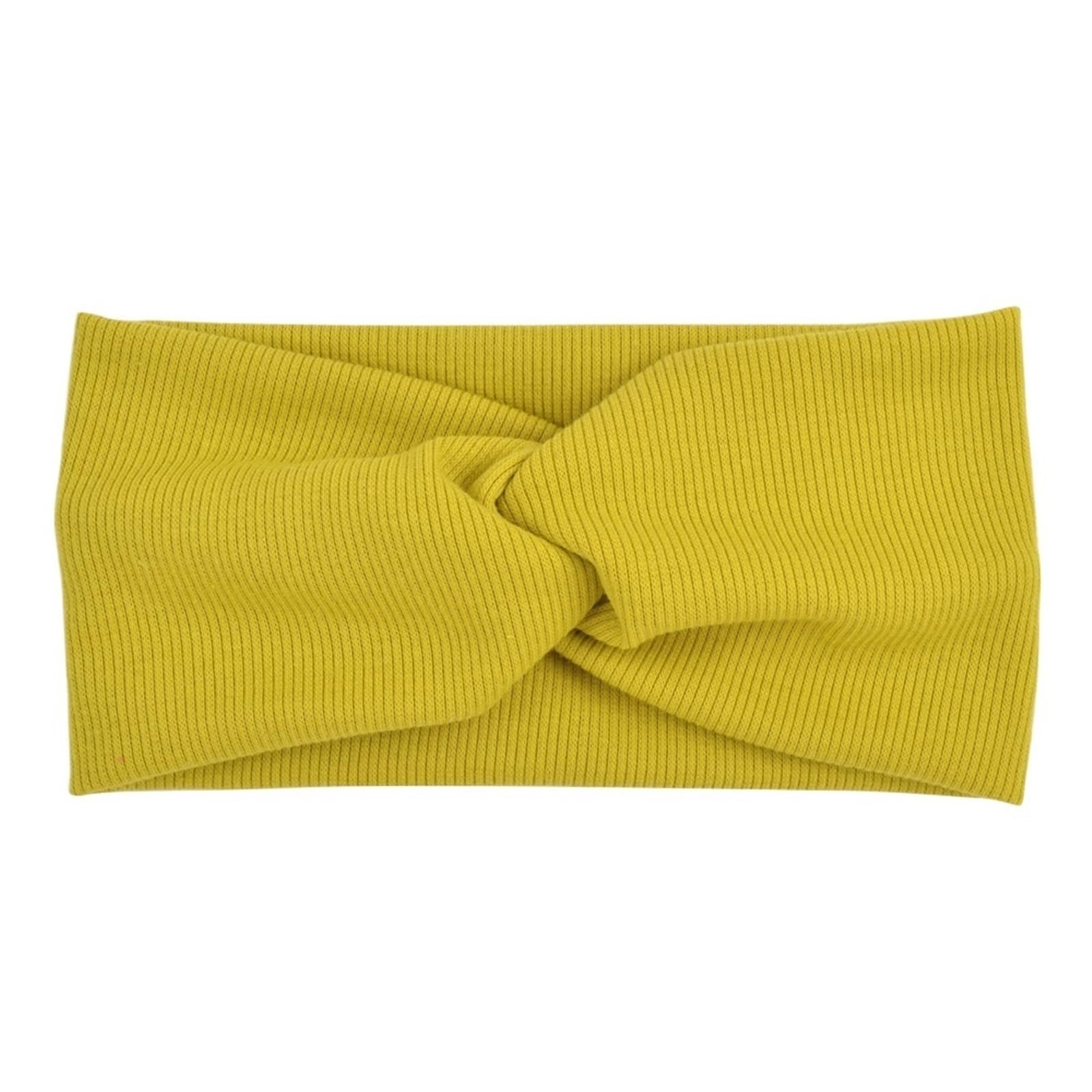 Stirnband 3 stücke Frauen Mädchen Einfarbig Haar Bands Gestrickte Baumwolle Stirnbänder Kreuz Turban Verband Bandanas Haarbänder Haar Zubehör Winter Stirnband(Yellow)