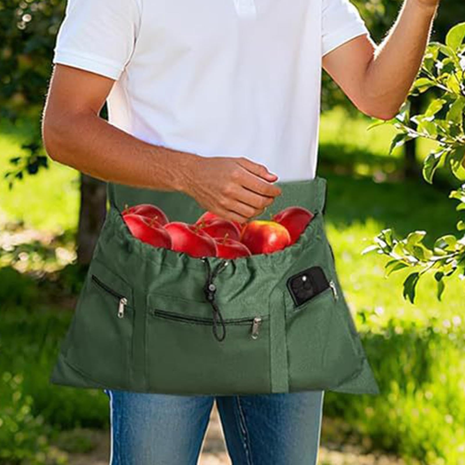Delantal De Jardinería Para Mujeres Bolsa De Almacenamiento Impermeable Con | Delantal Portador Granero Para Mujeres Recogiendo Bayas Tamaño Calabazas Granja Propiedad Huerto Patio trasero