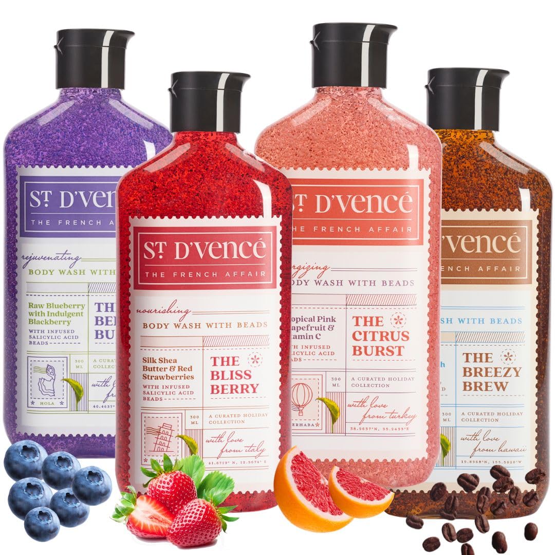 Shut the Soap Up Body Wash Combo Offer | Body Wash Shower Gel | Salicylic Acid Body Wash for Acne | For Men & Women | Paraben & Sulphate Free (300 ml x 4)