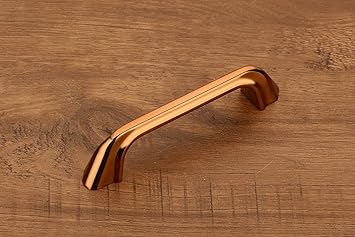 HARMONUS ,Fancy Zinc Kitchen Cabinet Handle/Pull Handle/Door Handle/Drawer Handle,Rose Gold Finish, Zinc Alloy, 96 MM (4 Inch), 10 PCS HCRGR-183-10-96MM