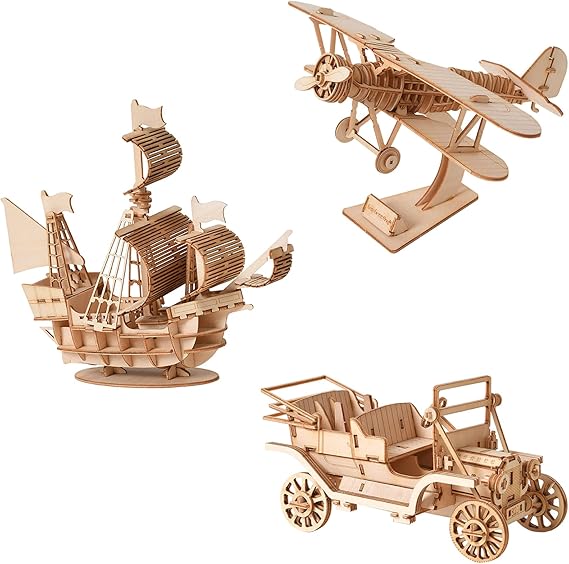 3D Wooden Puzzles Model Kits for Adults & Teens to Build
