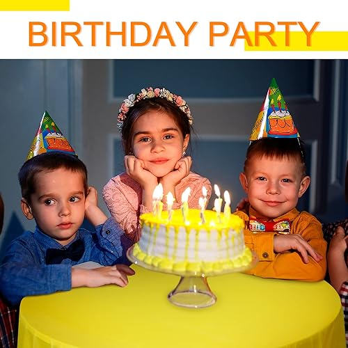 Miniatura 10 de Preboun Mantel de plástico redondo de 84 pulgadas para fiesta, mantel redondo y decorativo para fiestas, bodas, cumpleaños (color brillante, paquete