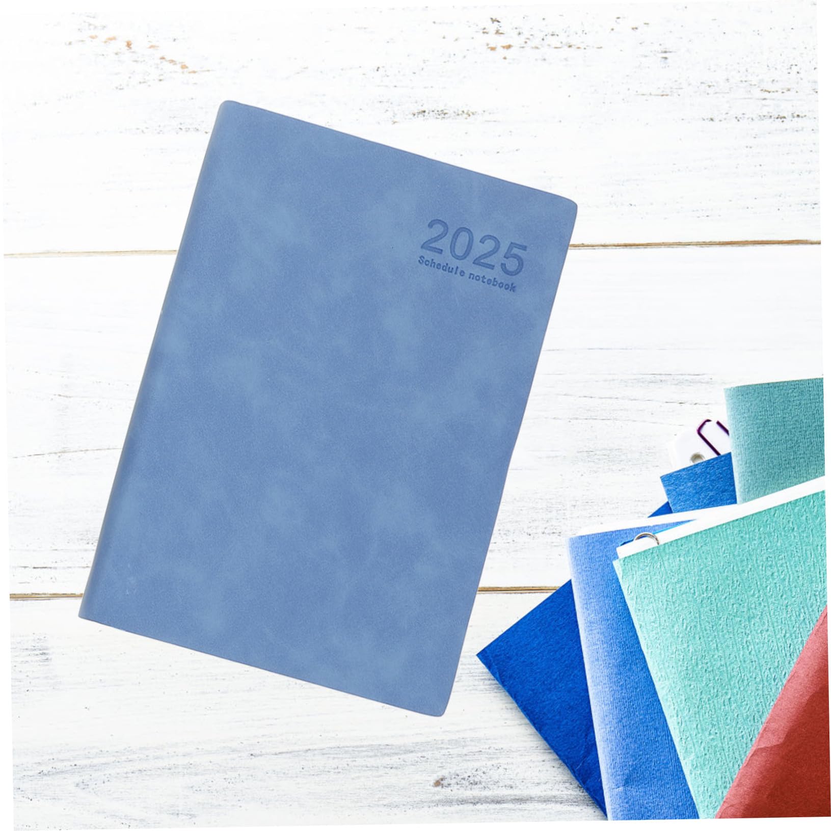 Agenda Diaria 3 Piezas Pu Papel para Gestión Estudio | Cuaderno Planificador 2025 con Calendario Anual, Agenda Fechada de Enero a Diciembre, Decoracion Colegio