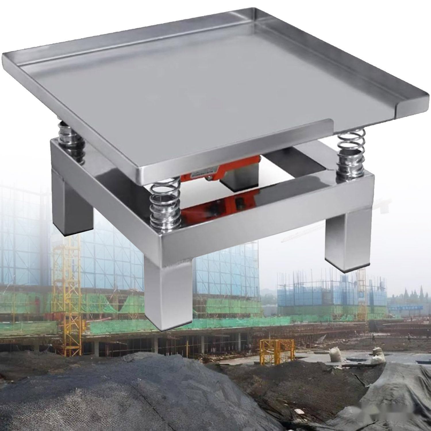 Betonowy stół wibracyjny, AC 110 V/220 V Mini stanowisko do testów wibracyjnych blok testowy platforma wibracyjna ze stali nierdzewnej (50 * 50cm)
