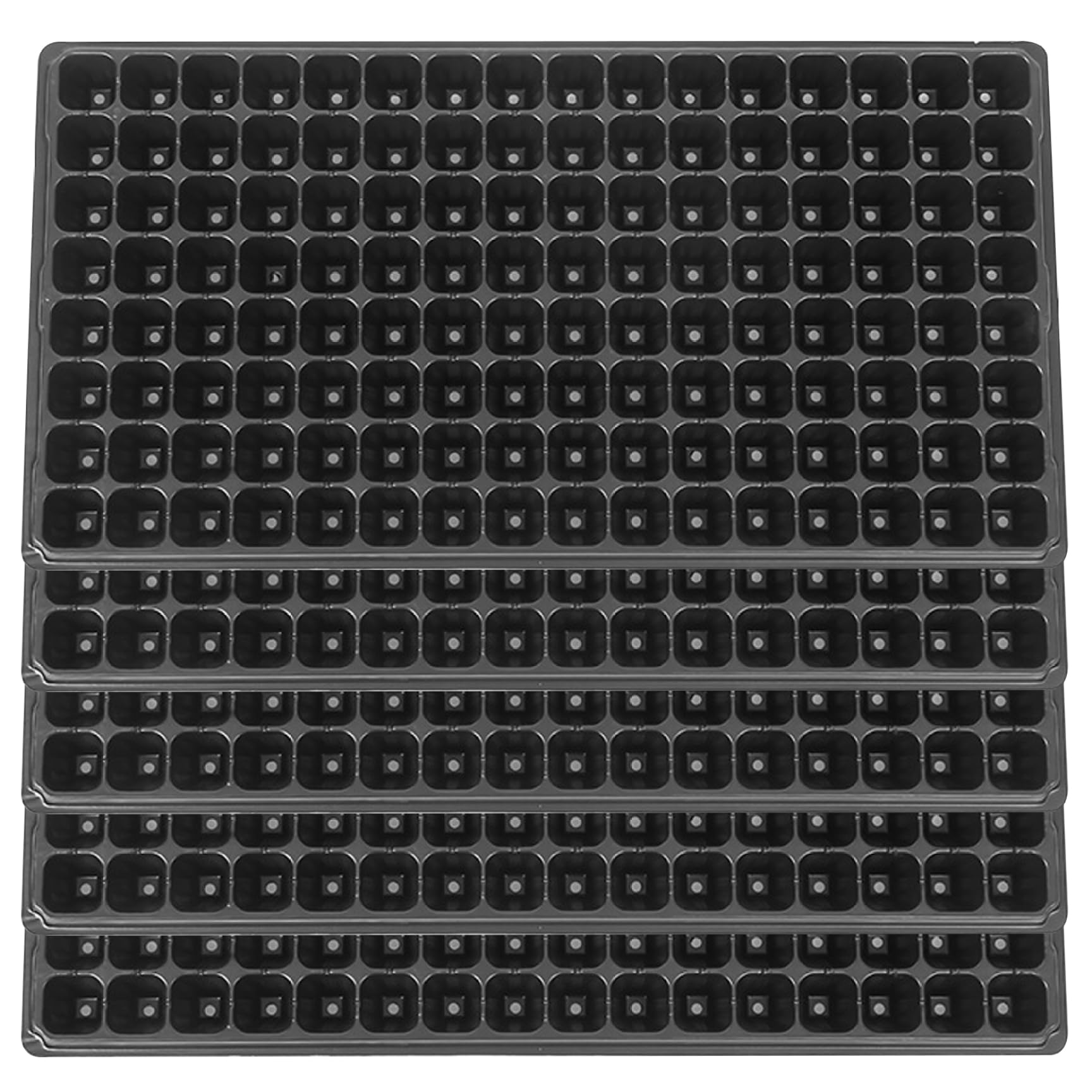 Littlebedd Seed Starting Trays, 5PCS 200 Cell Plant Starter Trays, Reusable 1.4" Seedling, Plastic Planting for Seedlings 20.9x11
