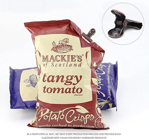 Miniatura 3 de Paquete de 10 clips Bulldog con 10 pasadores, clips de archivo de papel con resorte fuerte, clips de metal pequeños, abrazaderas de sellado para