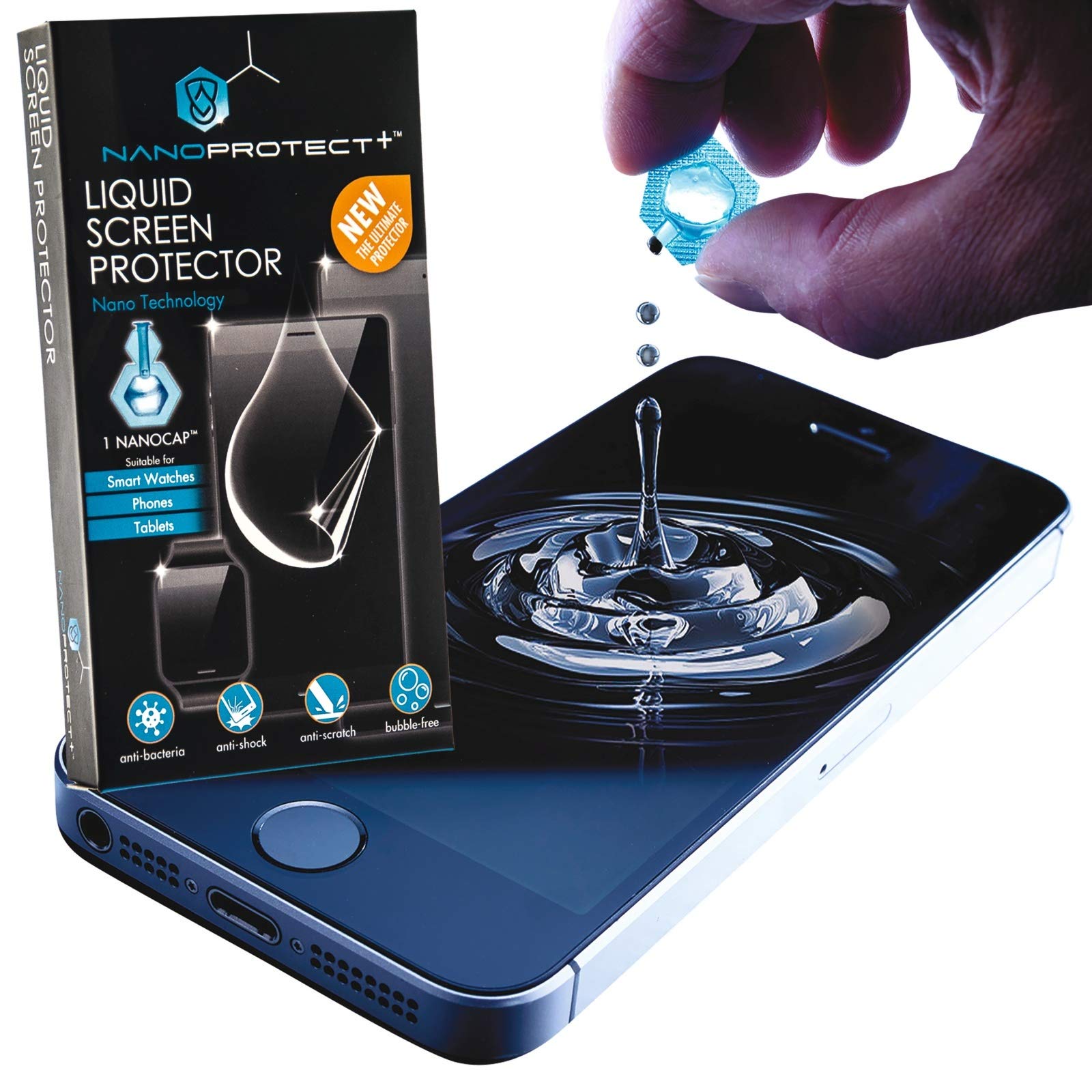 BurwellsNanoprotect Plus Liquid Phone & Tablet Glass Screen Protector Triples Hardness