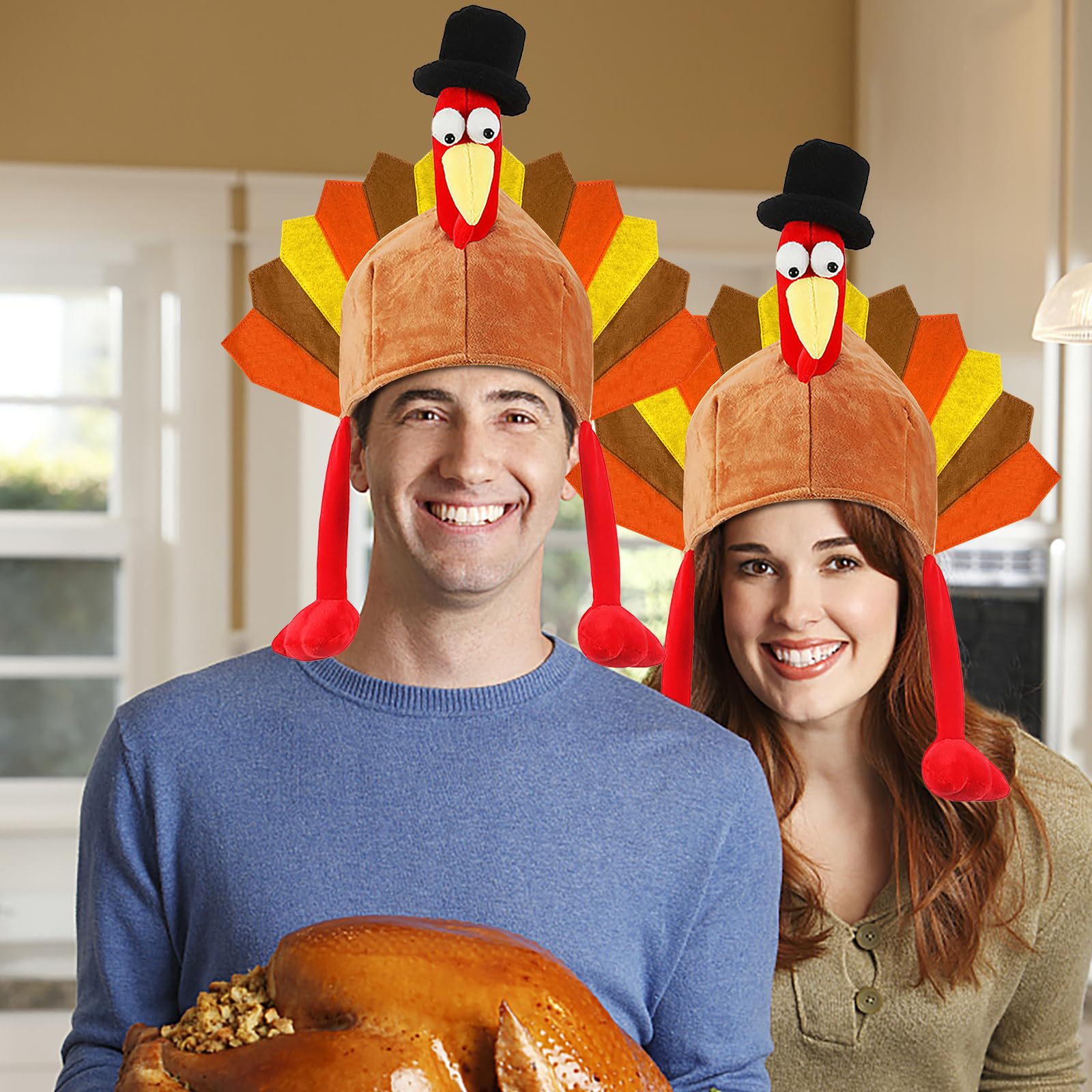 Asikkon Thanksgiving Turkey Hats Turkey Cap for Thanksgiving Night Event Dress-up Cosplay Costume Accessories