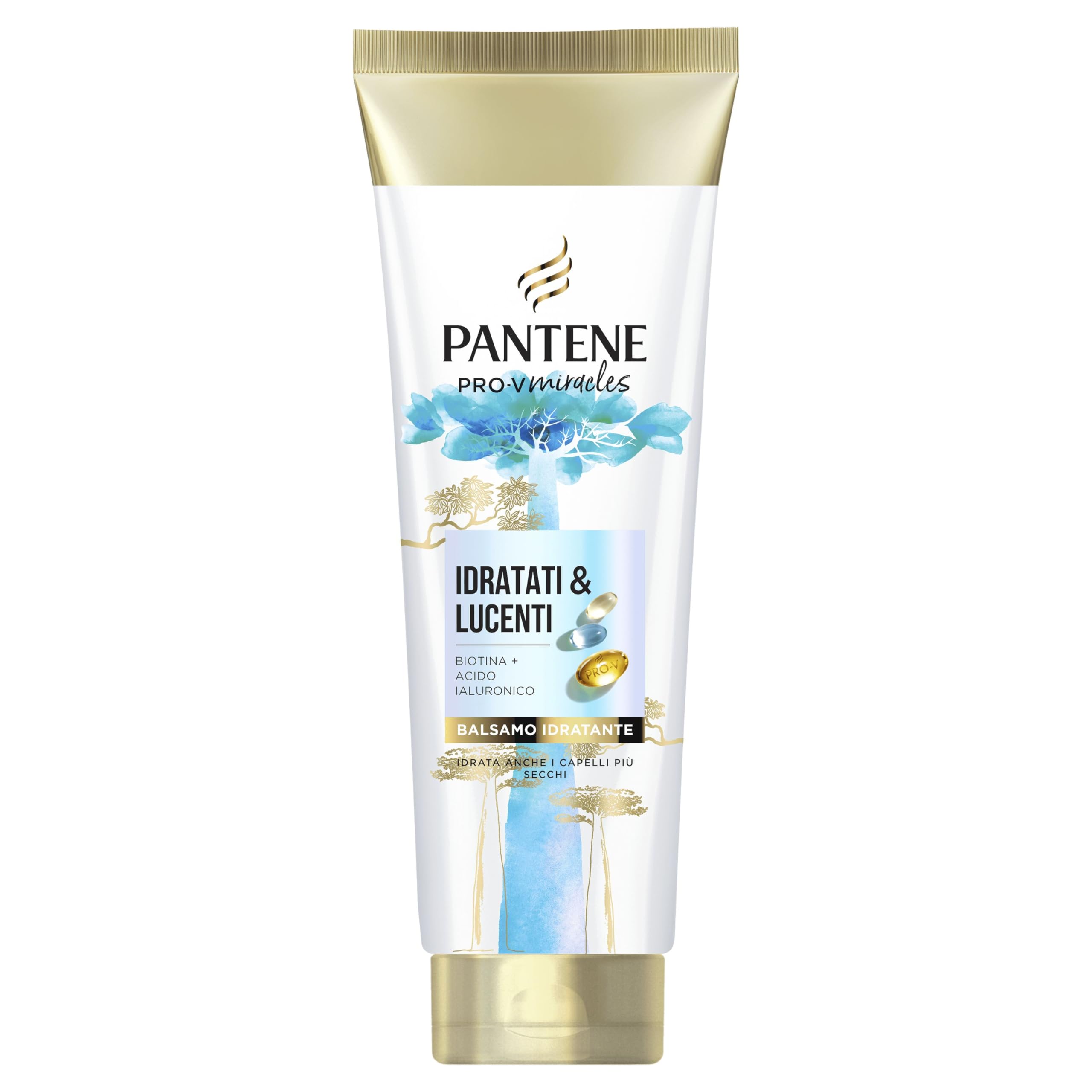 Pantene Pro-V Miracles Idratati & Lucenti Set Regalo per Capelli: 1x Shampoo 250ml, 1x Balsamo 160ml, 1x Maschera 300ml, Trasforma Capelli Secchi e Danneggiati in Morbidi e Lucenti