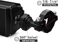 Vista 8 de GoHawk Bluetooth Motorcycle Speakers, Waterproof Speakers with LED Lights, 360° Adjustable Mount, FM Radio & AUX Input for Harley, UTV, ATV, Fits