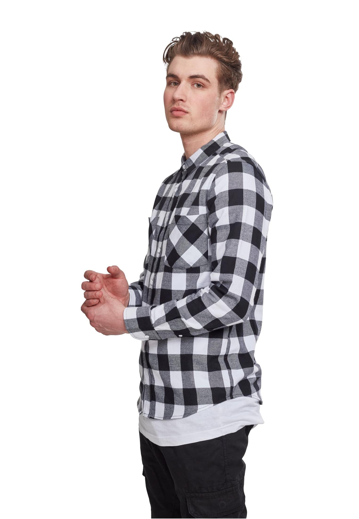 Urban Classics Herren Checked Flanell Shirt