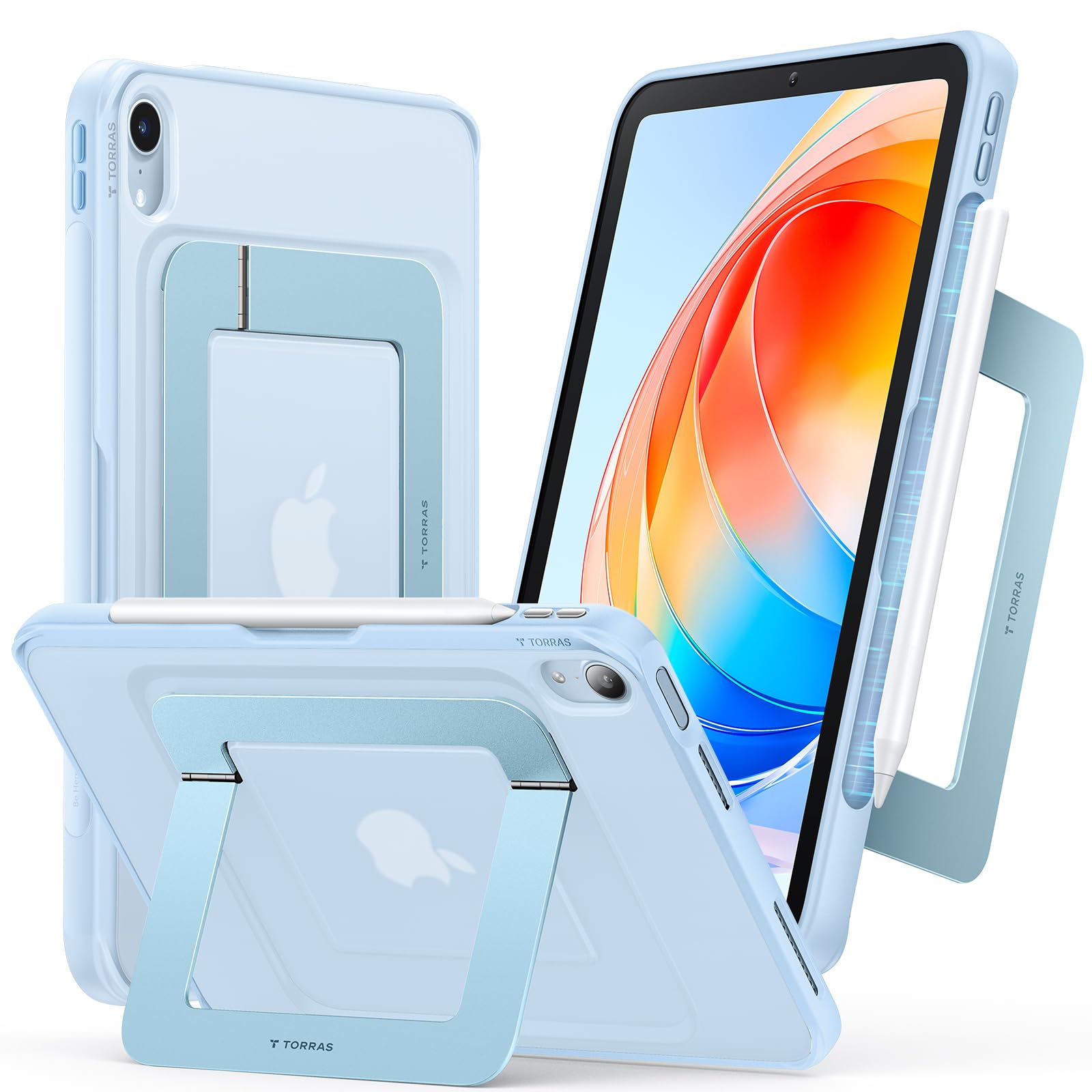 TORRAS Ostand K1 Guardian for iPad Air 11 inch Case w/Stand M4/M3/M2, Blue