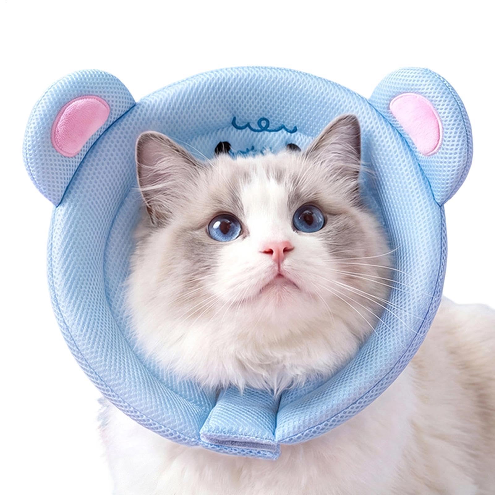 Cono de gato y collar protector ajustable para esterilización de mascotas en interiores
