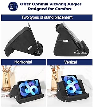 MoKo Tablet Pillow Holder, Velvet Pillow For IPad Tablet Up To 12.9
