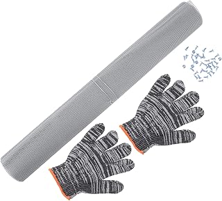 OSALADI Stainless Steel Mesh Fiberglass Screen Mesh Magnetic Window Screen Stainless Steel Wire Mesh Woven Vent Mesh Metal Mesh Metal Wire Mesh To Weave Screen Door Light Grey