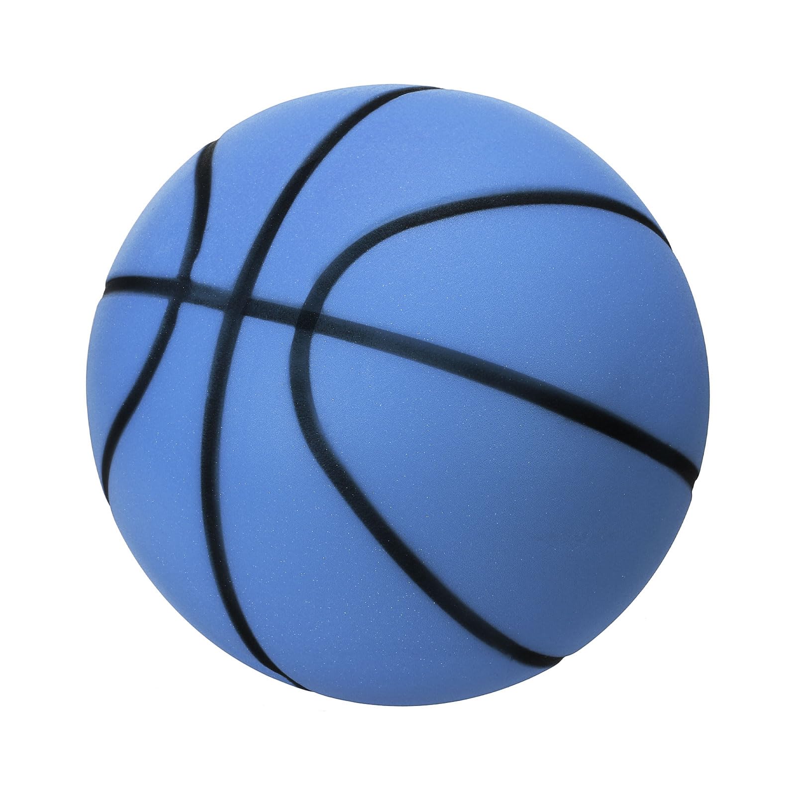 PATIKIL Silent Basketball Size 5 (8.3"), No Noise High-Density Foam Dribbling Indoor Basketball with Net Bag for Quiet Dribbling and Indoor Sport, Blue