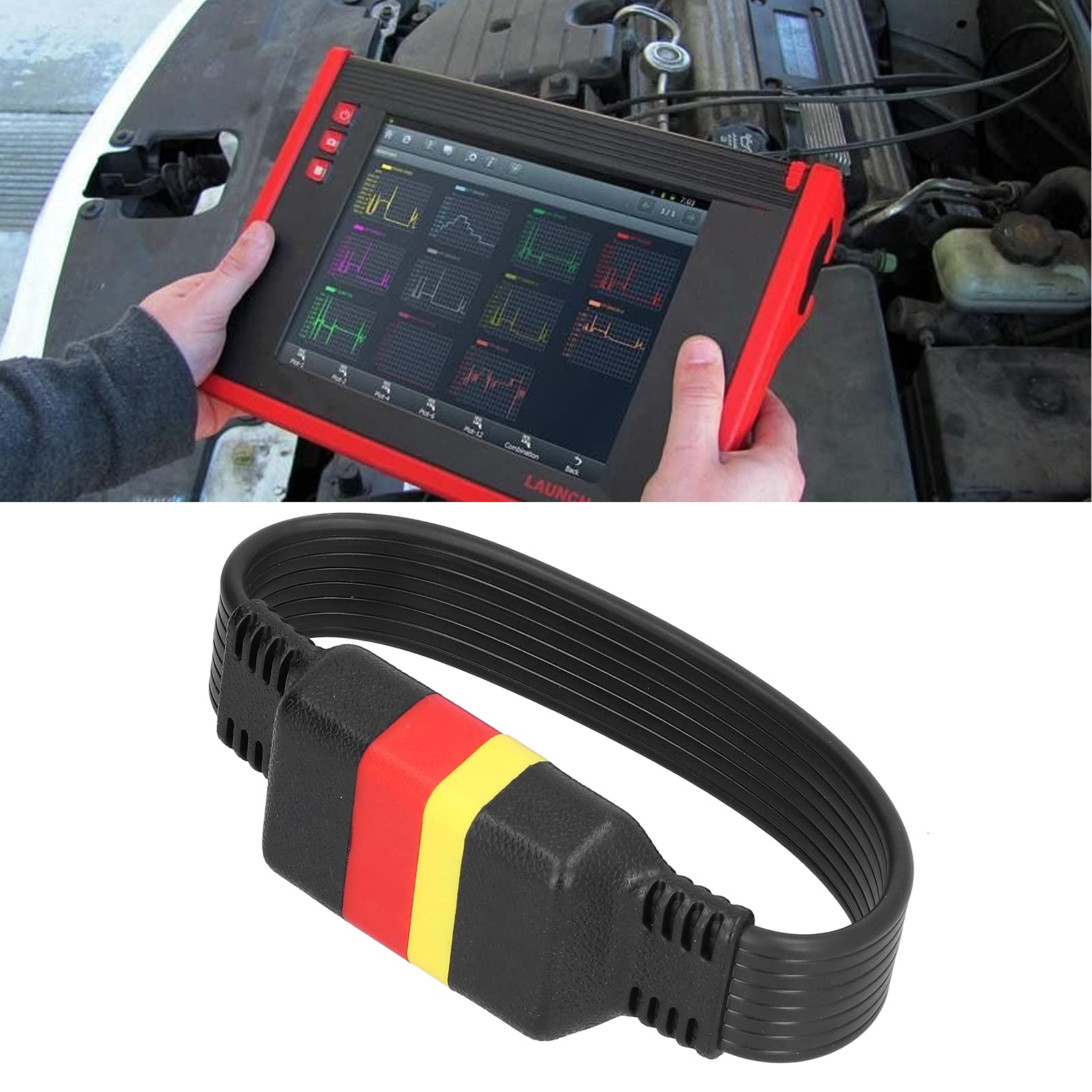 Prolunga OBD da 14,17 Pollici Prolunga Cavo Adattatore Maschio-femmina da 16 Pin per Launch X431 V Prolunga OBD Professionale Pratico Strumento Diagnostico per Auto