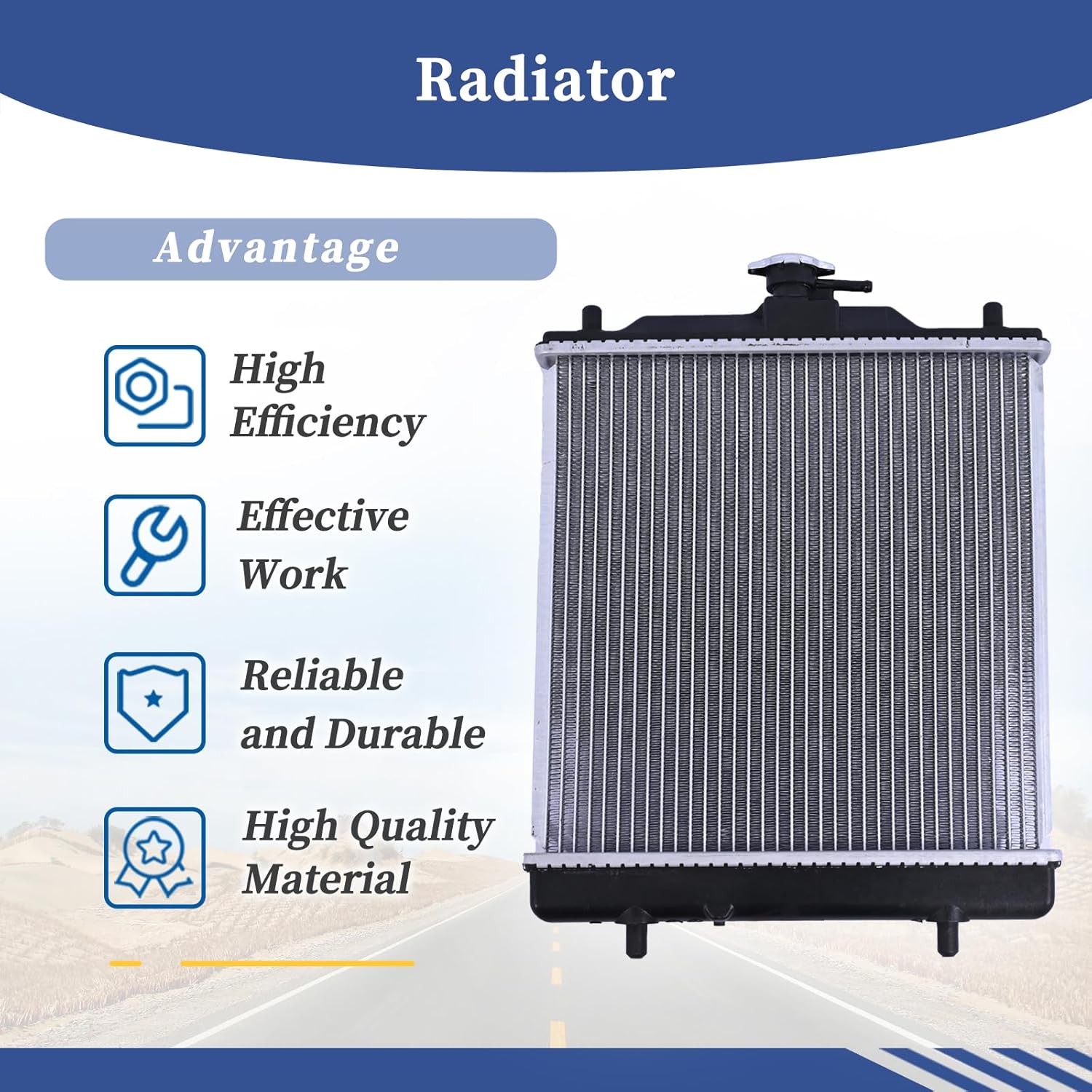 Radiator K7711-85210 Compatible with Kubota RTV1100 RTV1100CRX RTV1100CR RTV1100CR9 RTV1100CW RTV1100CWX RTV1100CW9 RTV1140 RTV1140CPXR RTV1140CPX