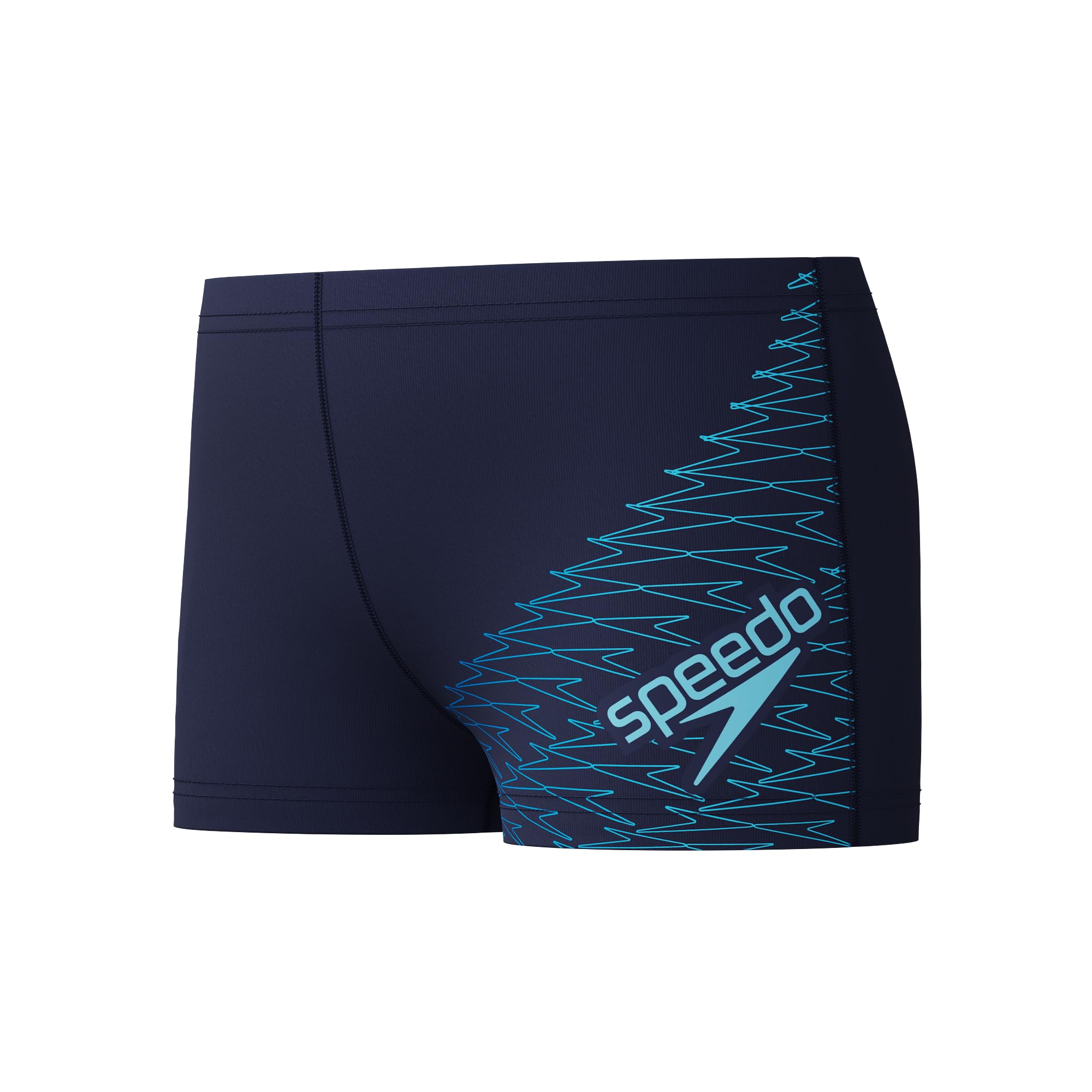 Speedo Boys Blue Medley Logo Aquashort Swim Trunks Swimmers Size 11-12 Years