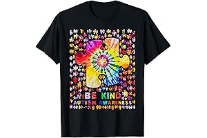 Be Kind Tie Dye Autism Awareness T-Shirt for Adults and Kids