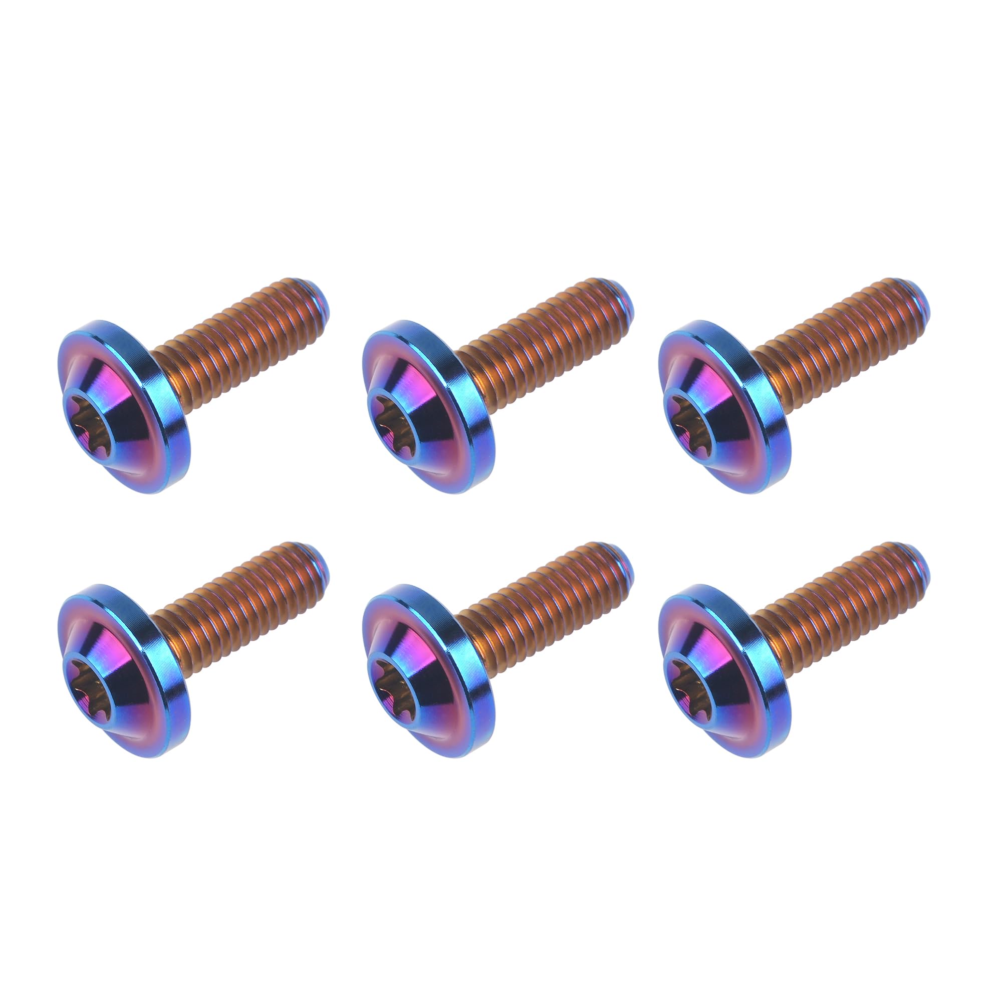 DWAMMEBRS Bolt T25 Torx Screws M5x10 12 15 20 25 30 35mm Corrosion Bolts for Cycling Motorcycle Automotive(Burn Blue,M5x20mm)