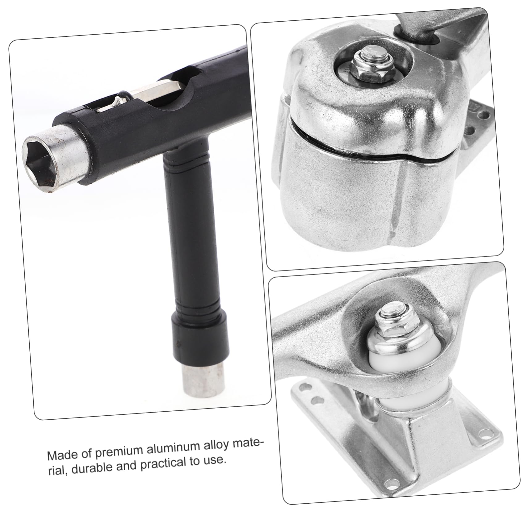 Toyvian 2pcs Durable Land Surfboard Rack with Easy Install Screws and Gaskets Lightweight Bracket for Steering Rotate Adapter for Surfing and Outdoor Activities