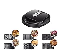 Vista 12 de Mini Maker Waffle Maker - Plancha para waffles antiadherente de 5 pulgadas para waffles rellenos con control de dorado ajustable, corazón, rosa