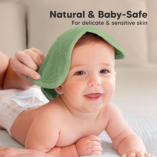 Miniatura 174 de Paquete de 6 paños para bebé, viscosa suave y absorbente de bambú, para bebés, niños, niños pequeños, toallas de baño para recién nacidos, suaves