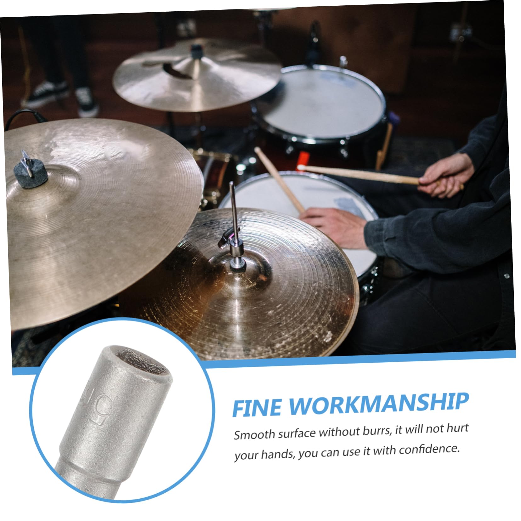 Levemolo Metal Drum Key Drum Tuner Keys Drum Key Drill Bit Tuning Wrench Drum Key Suitable for Most Drums