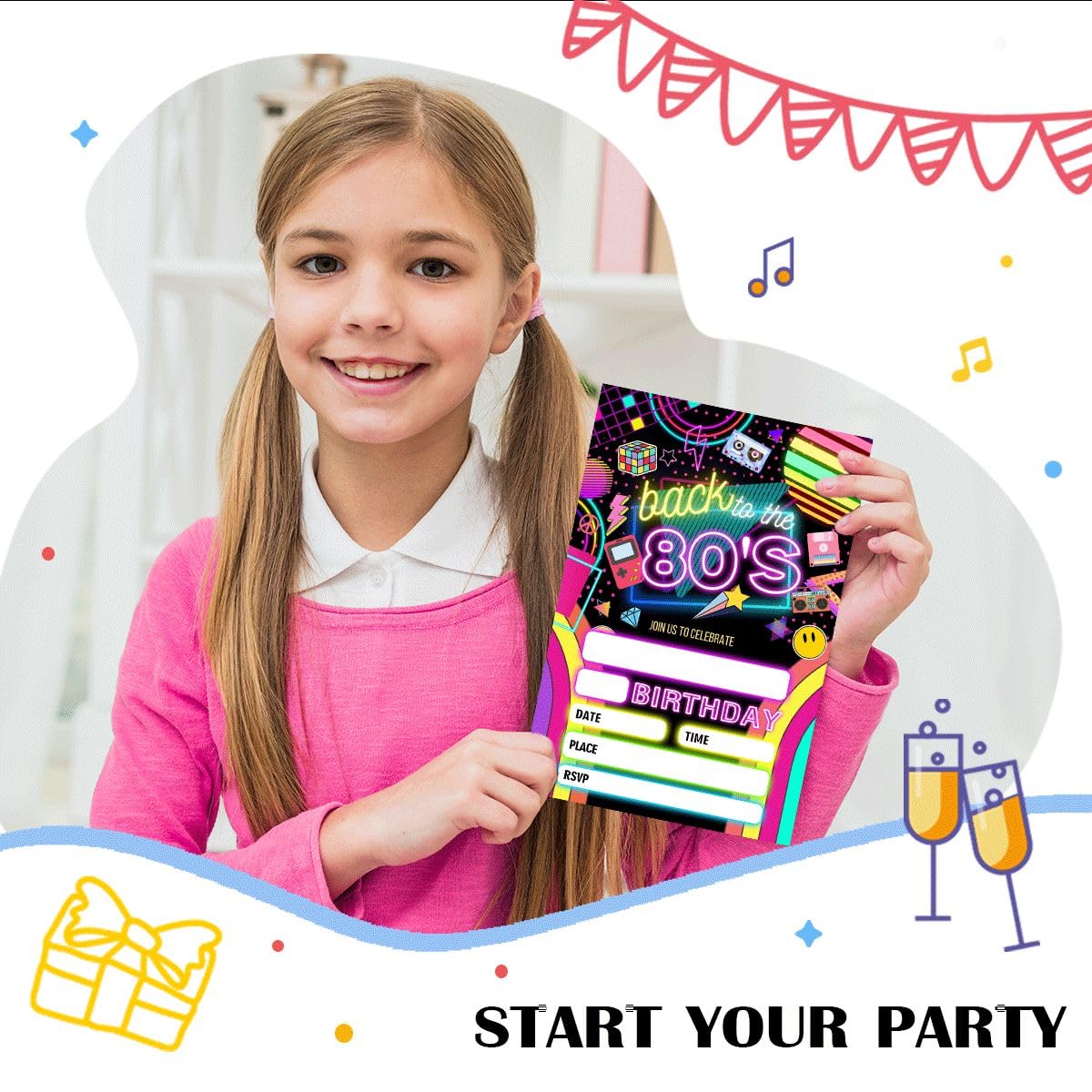 Amazon.com : Back To The 80s Birthday Party Invitation-20