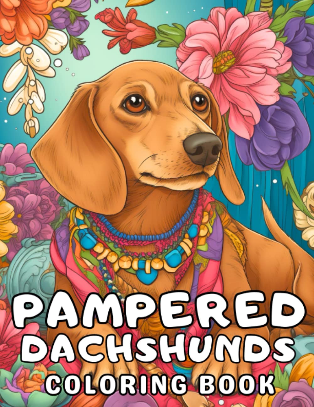 Pampered Dachshunds Coloring Book: A Cute Weiner Dog Coloring Book For Adults and Kids