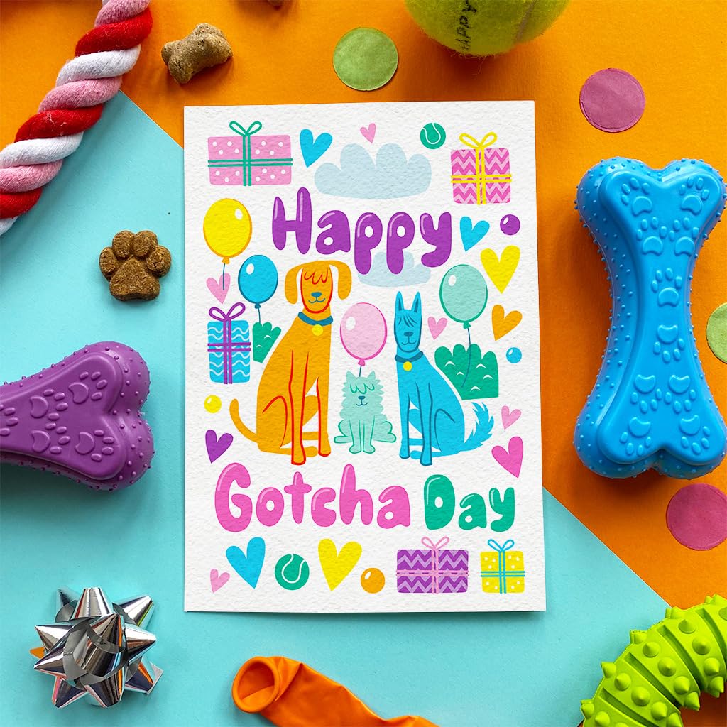 Scoff Paper Edible Dog Gotcha Card, The Anniversary Card Your Dog Can Eat! HAPPY GOTCHA DAY, Single A5 - Image 4