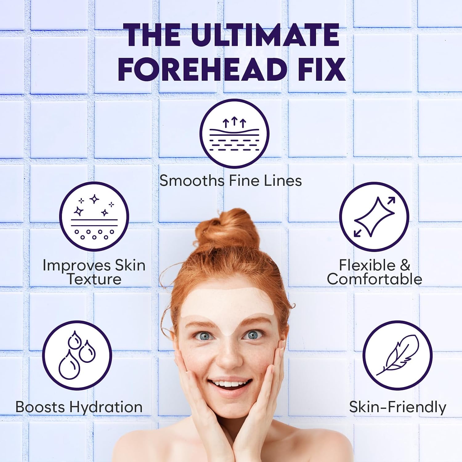 Forehead Wrinkle Patches Overnight for Fine Lines & Hydration, Smoothing Facial Wrinkle Patches with Hyaluronic Acid, Peptides & Collagen, Hydrogel Anti Wrinkle Skincare for Men & Women (16pcs) - GEN2