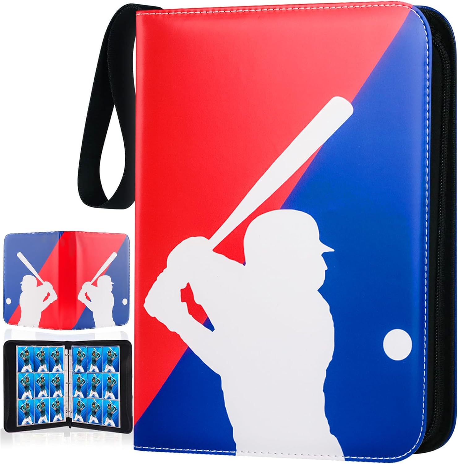 Baseball Card Binder Trading Cards Case With 50 Sleeves, 9