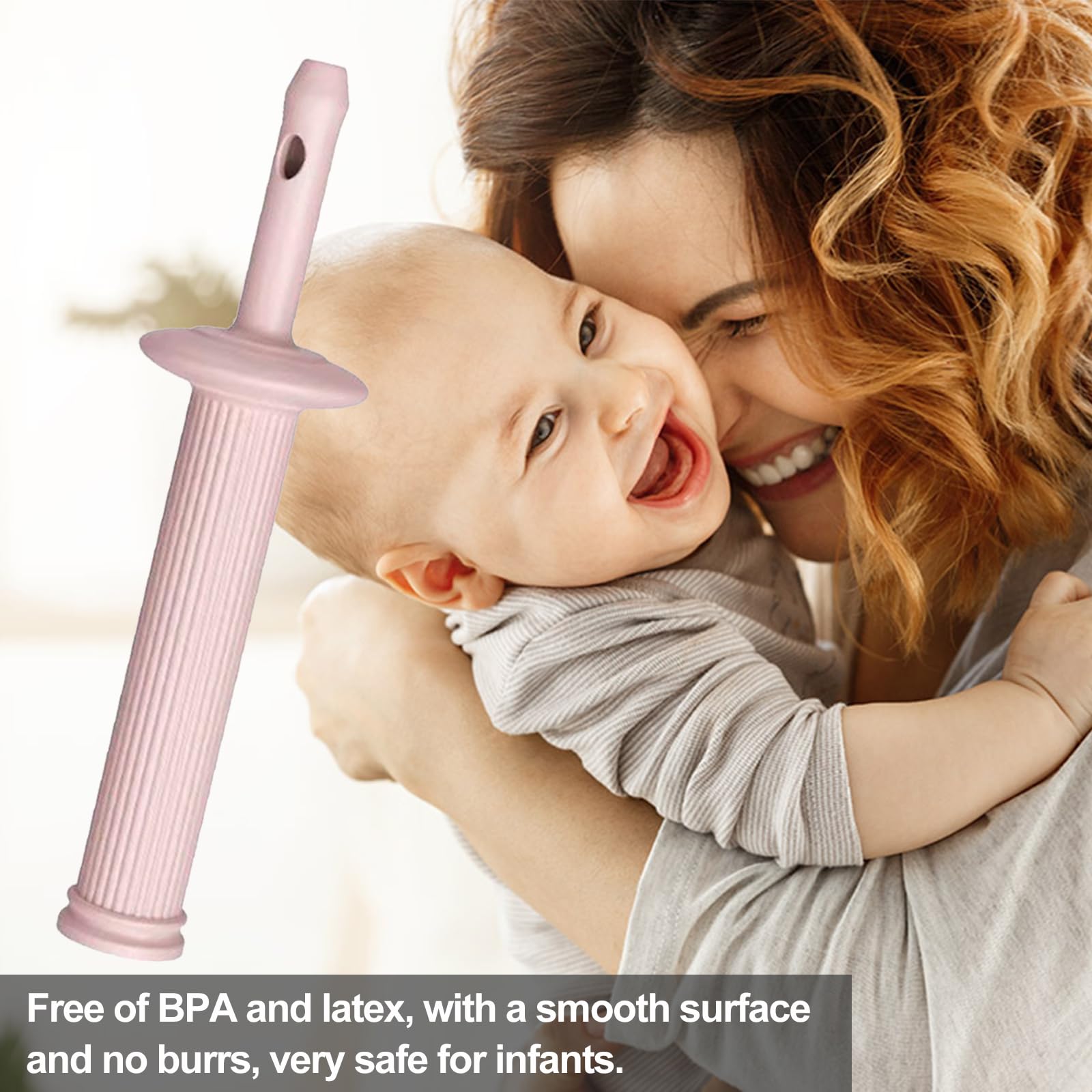 Sollievo Coliche per Neonati,Sollievo per le Coliche del Gas del Bambino,Gas per Neonati Monouso e Sollievo per le Coliche per Neonati Previene la Flatulenza,Rosa,6 Pezzi