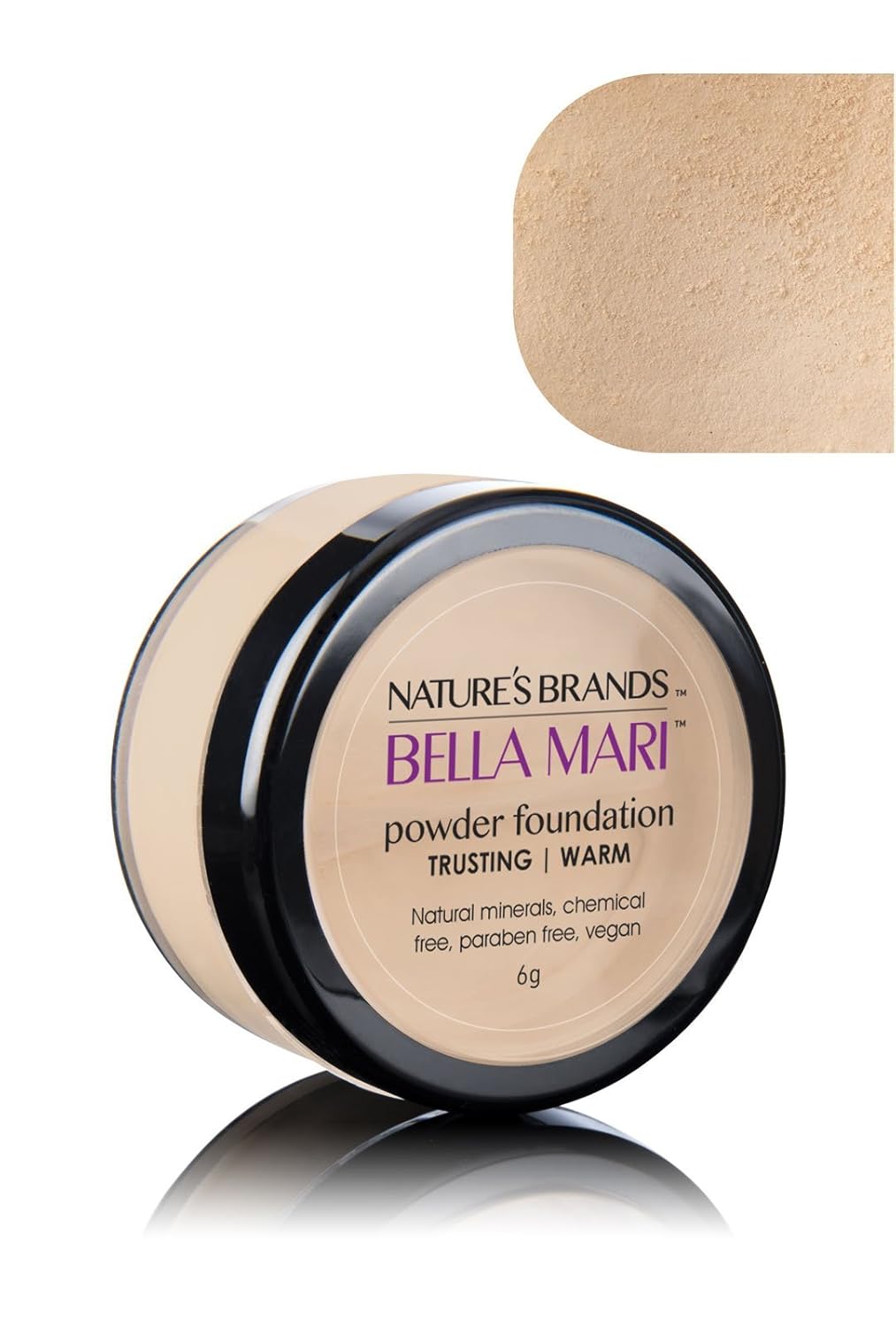 Bella Mari Natural Mineral Powder Foundation, Kindred Spirit (Neutral); 0.2oz