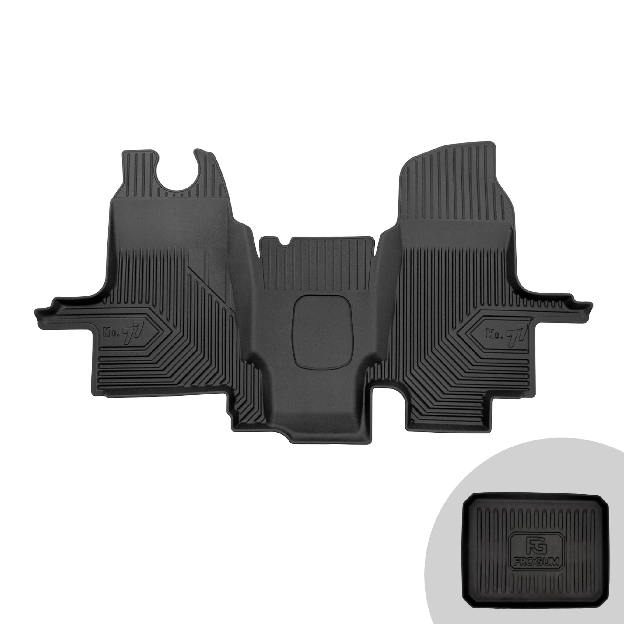 FROGUM No.77 Alfombrillas para Coche Alfombras para Ford Transit V 2000-2013 | Borde Alto | para Todo el año | Tamaño