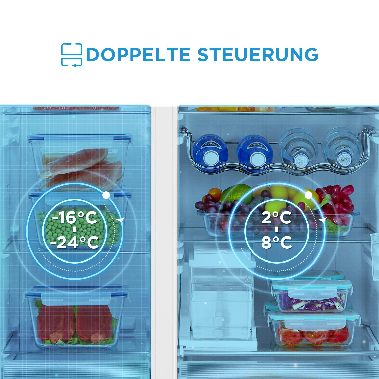 Midea KS-DDX 6.32 WT Side-by-Side Kühl-/Gefrierkombination/ 178,8 cm Höhe/ 254 kWh/Jahr/No Frost/Dual Inverter Compressor/mit 3in1 Wasser-/Eisspender und Wassertank, Dark Inox