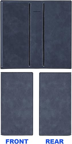 Vista 5 de CASMONAL Funda de cuero prémium para chequera para hombres y mujeres, cartera con bloqueo RFID