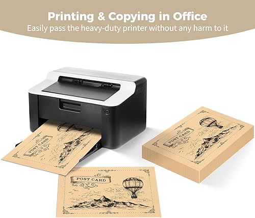 Miniatura 2 de 100 hojas de papel de cartulina marrón Kraft, peso medio A4, 70 libras de grosor, cartulina de 190 GSM, cartulina para manualidades, tarjetas,